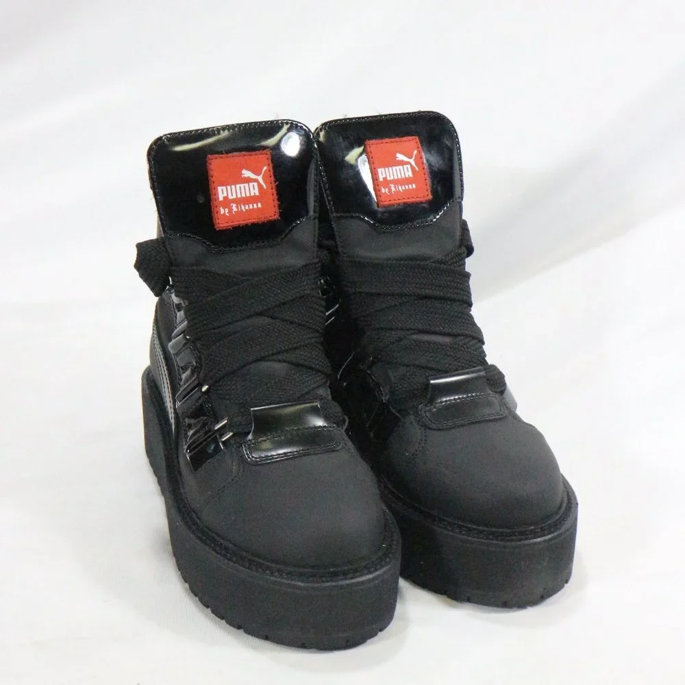 PUMA x Rihanna FENTY Sneaker Boots in Black Sz 6 US Women - Picture 3 of 8